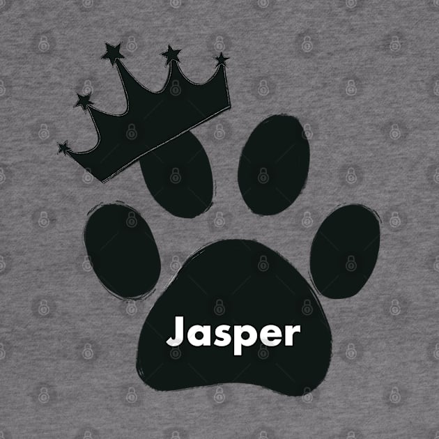 Jasper cat name made of hand drawn paw prints by GULSENGUNEL